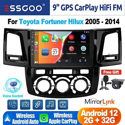 $226.09 • Buy For Toyota Hilux 2005-2014 9'' Android 12 Car Stereo GPS Radio Apple CarPlay AHD