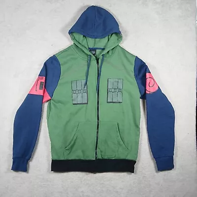 Y2K Naruto Kakashi Zip Hoodie Sweatshirt Adult Medium Green Blue Anime Cosplay • $45