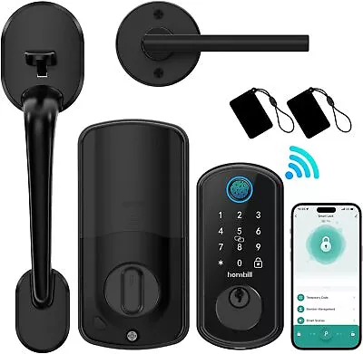 Smart Front Door Lock: Hornbill Keyless Entry Fingerprint Deadbolt With Han • $89.99