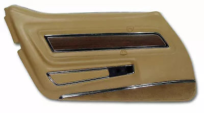 Corvette C3 Door Panel Med Saddle Deluxe LH 1973-1975 • $599.99