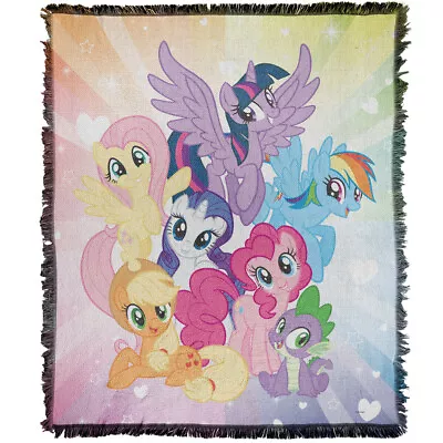 My Little Pony Blanket 50 X60  Pony Pile Woven Cotton Blend Throw Blanket • $46.99