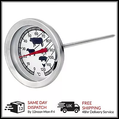 £6.99 • Buy Food Temperature Thermometer Probe BBQ Meat Poultry Oven Cooking Stainless Steel