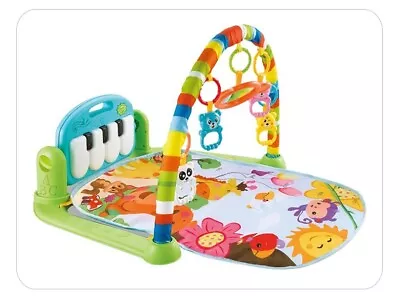 Large Baby Play Mat Crawling Kick And Play Piano Gym Musical Activity Mat (Blue) • £23.99