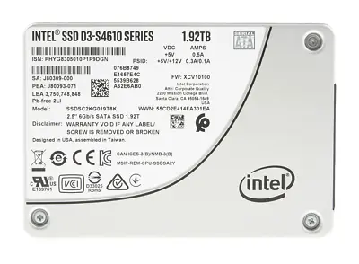 £149.95 • Buy Intel S4610 Series 1.92TB SSD DC 2.5  SATA III (SSDSC2KG019T8K) Enterprise Drive