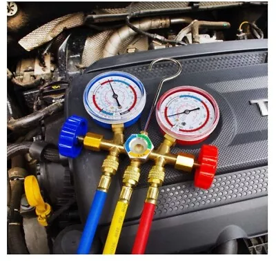 $64.98 • Buy A/C Manifold Gauge Set Vacuum Pump HVAC Refrigeration Diagnostic Charging Tool