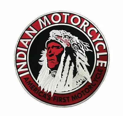 Embroidered -IRON ON SEW ON Indian Motorcycle Large Biker Back Patch (10 Inch) • $9.99