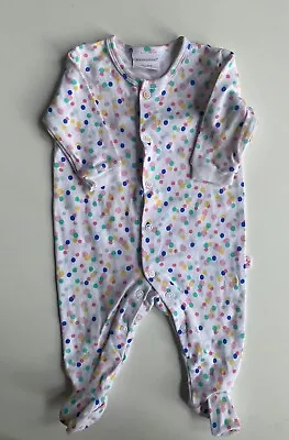 Marquise Baby Size 0-3 Months White Multicoloured Spots One-piece VGUC • $11.95