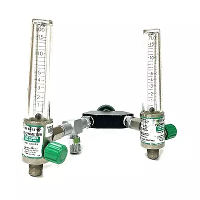 Medstar Dual O2 Flowmeter Model 1687 W/ Y Block Assembly • $95