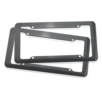 2PCS Carbon Fiber Patten License Plate Frame Tag Cover Original JDM US Standard • $9.44
