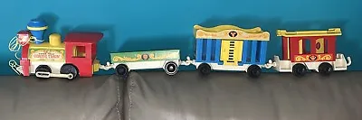 Vintage Fisher Price Circus Train #991 Little People 4 Piece Train Set • $24