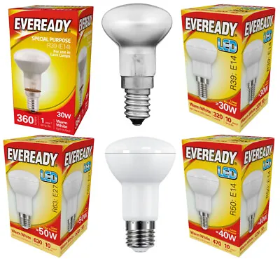 R39 R50 R63 Reflector Bulb Lava Lamp E14 E27 SES Screw 30W 40W 50W Eveready LED  • £7.59