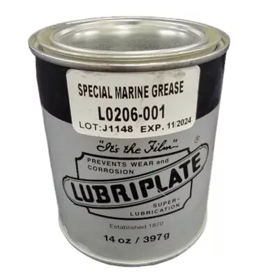 14 Oz. FULL Tin Can Lubriplate L0206-001 Special Marine Super Lubrication Grease • $17