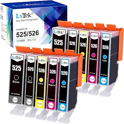 LxTek Compatible Ink Cartridge Replacement For Canon 525 526 PGI-525 CLI-526 • £11