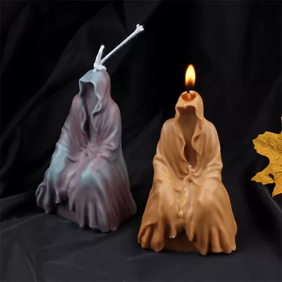 Silicone Candle Mold Death Soap Making Mould DIY Scented Wax Candles Craft • £10.63