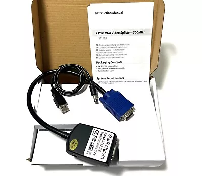 StarTech.com  2-Port VGA Video Splitter-300MHz ST122LE • $13.95