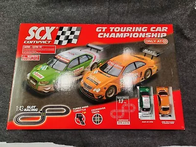 SCX 1:43 Slot Car Racing Set EUC Comlpete Ready To Use GT Touring Campion 31330 • $79.99