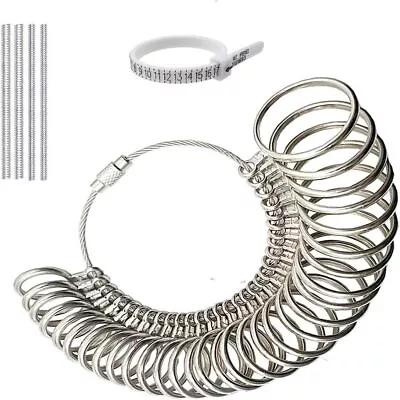 0-15 Half Size Ring Sizer Plastic Gauge Set Ring Size Adjuster  Womens • $14.83