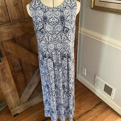 J. JILL Floral Blue Dress Medium • $18