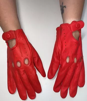 Men's Genuine Leather Driving Gloves Made With Original Sheep Skin Leather • $15