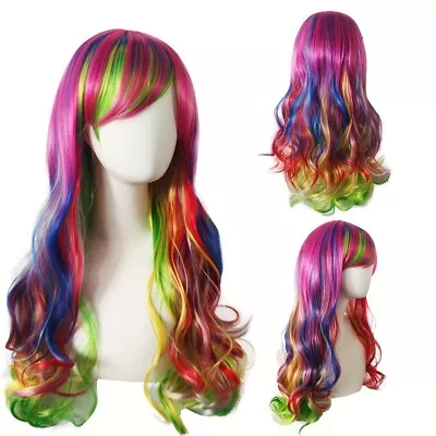 Women Cosplay Costume Hair Wigs Cosplay Wig Multi-Colored Anime Wig • $23.99