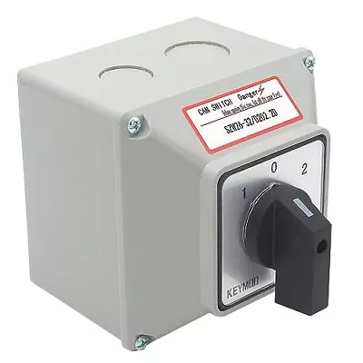 32A Rotary Changeover Switch With Box 660V 3 Position 2 Phase 8 Terminals Uni... • $31.25