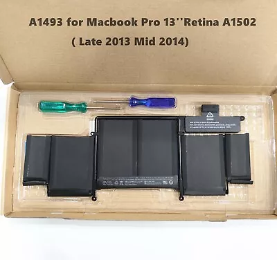 Genuine OEM A1493 Battery Apple Macbook Pro 13'' Retina A1502 Late 2013 Mid 2014 • $46.89