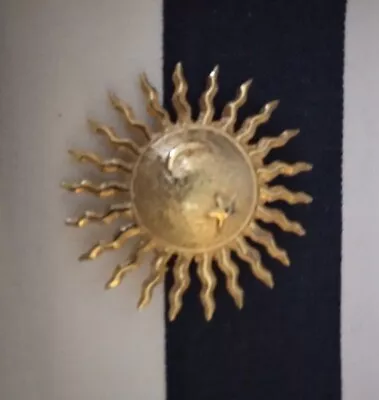 VINTAGE SUN MOON STARS STATEMENT GOLD TONE Brooch Pin Jewelry • $9.95