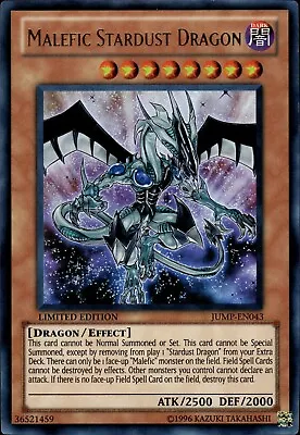 Malefic Stardust Dragon - Ultra Rare Limited Edition JUMP-EN043 - LP - YuGiOh • $12