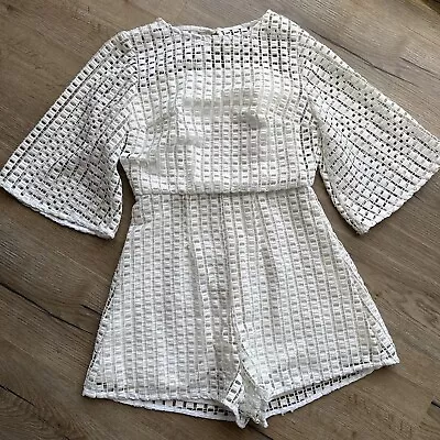 Kookai Size 40 White Lace Playsuit • $65