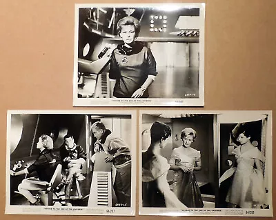 VINTAGE 3 8x10 MOVIE STILLS VOYAGE TO THE END OF THE UNIVERSE 1964 SFI FI SPACE • $11.99