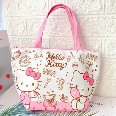 Hello Kitty Lunch Box Storage Insulation Portable Bento Bag Picnic Bag • $26.28