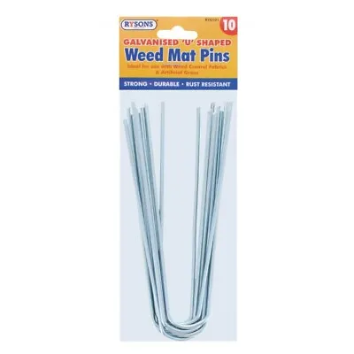 Metal Ground Garden Weed Barrier Membrane U Pins Fabric Hooks Pegs Staples • £3.36