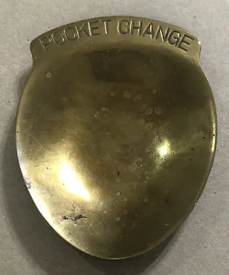 Vintage Brass Pocket Change Holder Acorn Shape Trinket Dish • $8.40