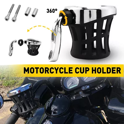 Motorcycle Handlebar Drink Cup Water Bottle Holder For Electra Road Glide • $27.99