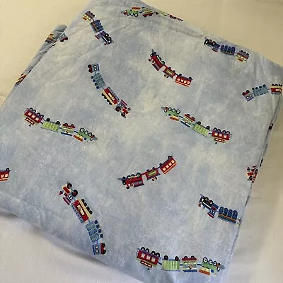 POTTERY BARN KIDS Duvet Cover Train Junction Full Size Blue • $24.65