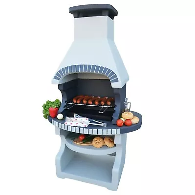 £429 • Buy Massive Masonry BBQ Barbecue Garden Grill Fireplace Wood And Charcoal Cooking