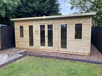 Summerhouse Garden Shed Office Summer House Tanalised Cabin Workshop Heavy Duty  • £3470