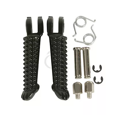 Black Front Footrest Foot Pegs Fit For Yamaha YZF R6 03-20 R1 1998-23 R6S 03-09 • $7.98