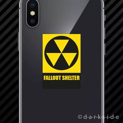 (2x) Fallout Shelter Cell Phone Sticker Mobile Warning Nuclear Danger • $3.99