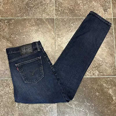 Levis 511 Jeans Mens Size 34x32 Slim Fit Stretch Dark Wash Blue Denim • $18.98