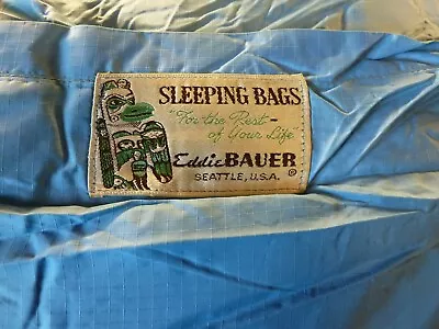 EDDIE BAUER  Seattle WA USA Nylon  Goose Down Sleeping Bag Vintage 60’s70’s • $149