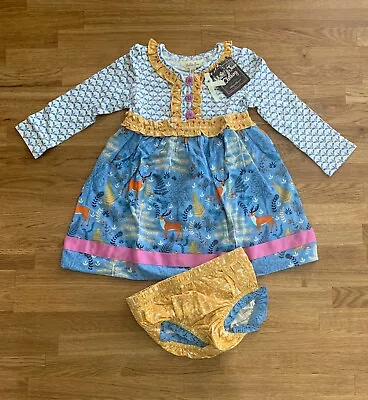 NEW Matilda Jane Toddler Dress Woodland Print Long Sleeves Size 18M - 24M • $22.95