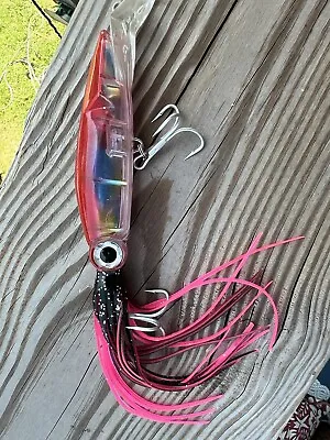 Calamari Vibe Squid Lure Hand Painted Red Storm Holo • $4.89