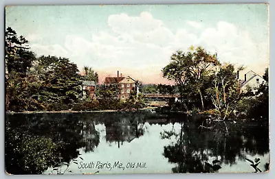 South Paris Maine - Old Mill - Vintage Postcard - Posted • $12.74