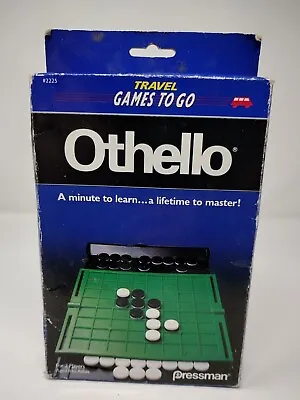 Vintage 1992 Travel Othello Games To Go #2225 Game Board 64+2 Double Sided Disks • $19.95