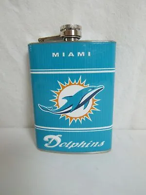 Miami Dolphins Stainless Steel 8oz. Hip Flask FB13MD • $4.95