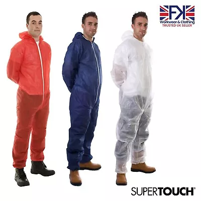 £35.95 • Buy Disposable Boiler Suit S-XXL Painter Coveralls Paper Hood Protective Overalls