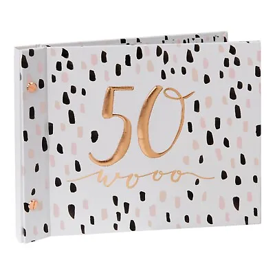 £15.16 • Buy Luxe Ladies 50th Birthday Gift Photo Album With Message Space - 50th Photo Album