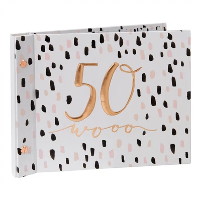 £15.16 • Buy Luxe Ladies 50th Birthday Gift Photo Album With Message Space - 50th Photo Album