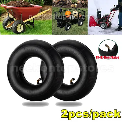 2pcs 4.10/3.50-4 Inner Tube Tyre Bent Valve For Wheelbarrows Lawn Mowers Trolley • $16.96